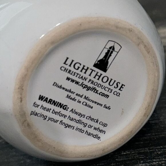 Inspirational Pink & White Ceramic Mug With Bible Verse - Picture 4 of 6